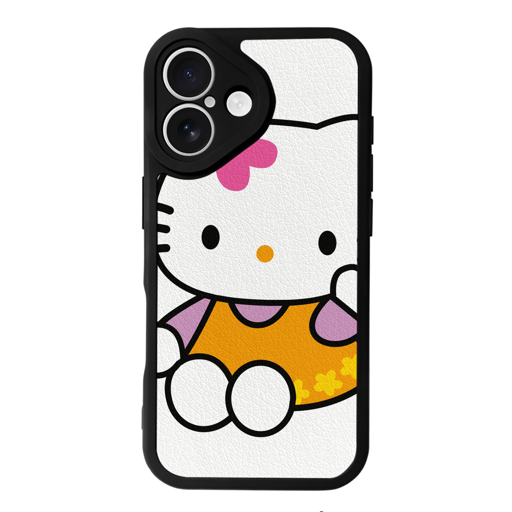 （画像用） Hello Kitty ハローキティ 【iPhone 16シリーズ対応】シリコンスマホケース（レザー調） 材質：シリコン